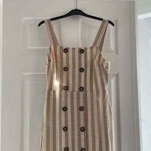Brand new striped midi button up dress.